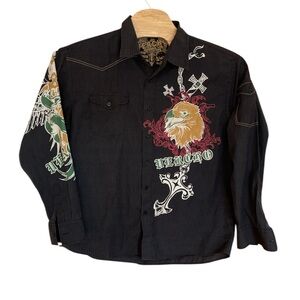 Vercho Clothing Co. Men’s Button Up Graphic Print Shirt Way of Vercho New Life